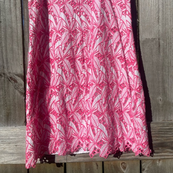 Crown & Ivy Embroidered Pink and White Floral Mini Dress Size 12 - Picture 10 of 10